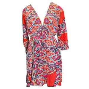 NWT Bohemian Tribal Aztec Paisley Print Boutique Dress